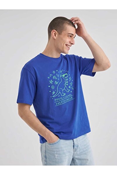 Coredra Tricou pentru bărbați Overthinker cu croială oversize - C101