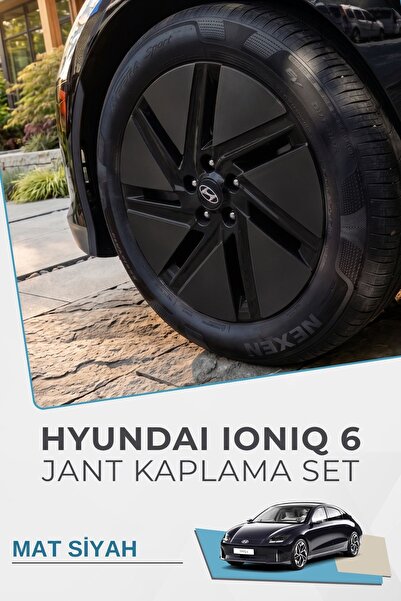 GRAFİCAR Hyundai İoniq 6 Uyumlu Jant Kaplama Sticker Set - MAT SİYAH