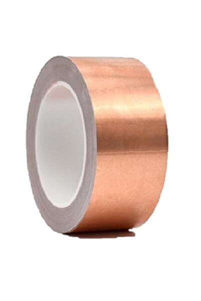 FOUR SEASON 50 Mm x 10 Mt Tek Taraflı Iletken Bakır Folyo Kapton Bant Gitar S...