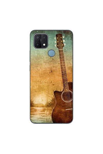 OEM Калъф, съвместим с Oppo A15 и A15s, от силиконов гел TPU, с винтидж китар...