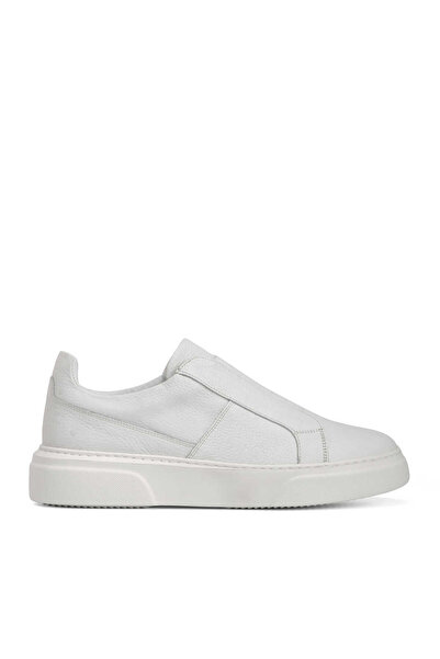 Tergan Beyaz Hakiki Deri Erkek Sneaker - E4MEAY057783-B69