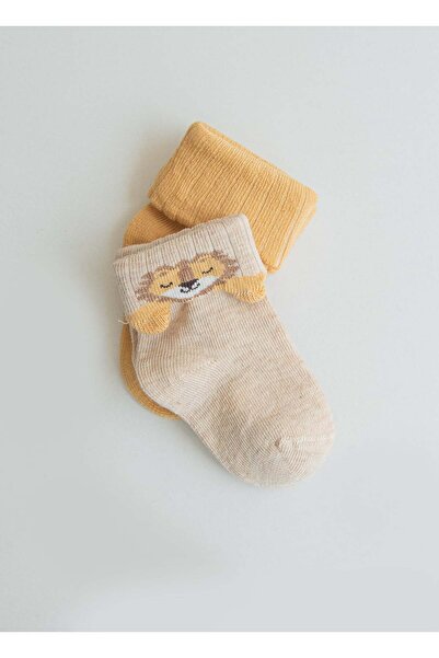 kitikate Organic Leo 2-Pack Socks Brown