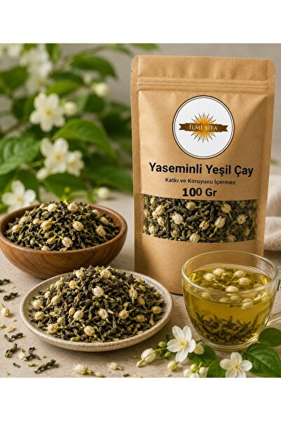 İLMİ ŞİFA Yaseminli Yeşil Çay 100 gr. (Yeşil Çay + Yasemin Çiçekleri)