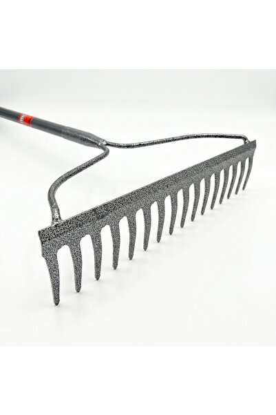 Bervas Consolidated Rake 16 Teeth with Metal Tail 1.45m, Soil Leveling, Resis...