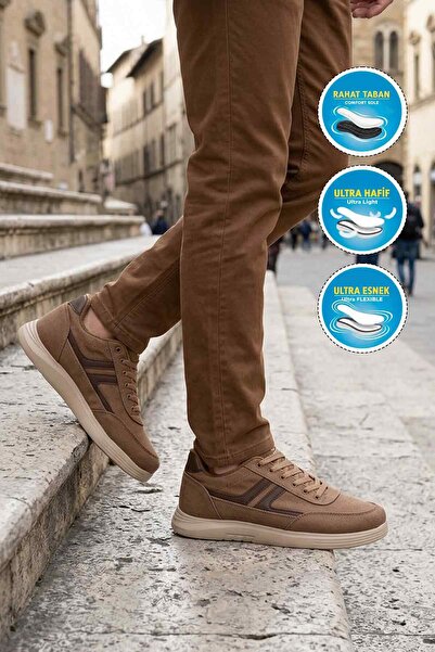 Dakırs Mink Linen Lightweight Flexible Men's Casual Shoes 2036 m