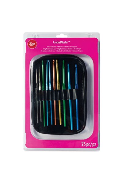 Boye Set de croșete CrochetMaster – 24 de croșete profesionale din oțel și al...