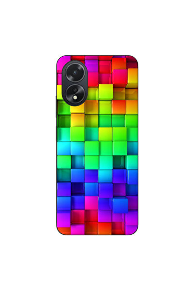 OEM Husa compatibila cu Oppo A18 4G Silicon Gel Tpu Model Colorful Cubes