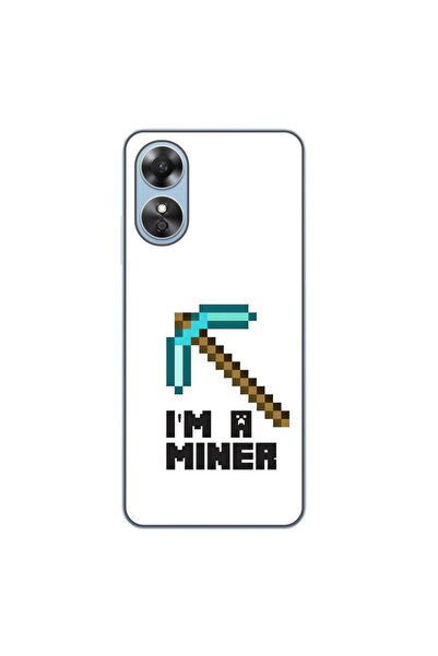 OEM Husa compatibila cu Oppo A17 Silicon Gel Tpu Model Minecraft Miner