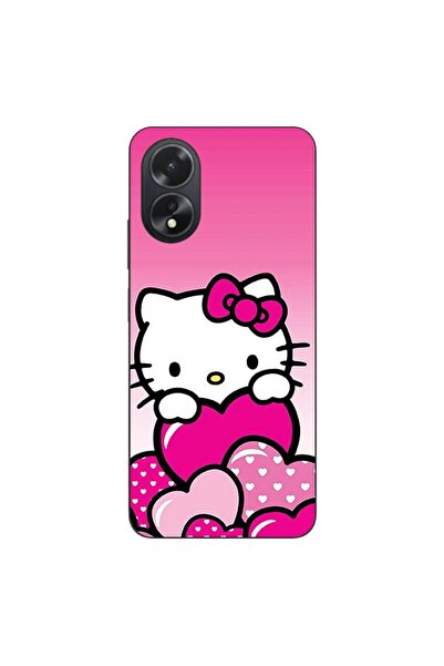 OEM Husa compatibila cu Oppo A18 4G Silicon Gel Tpu Model Hello Kitty Pink He...