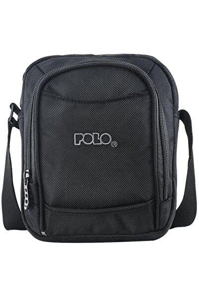 Polo Κάθετη Τσάντα Ώμου Μαύρη - 22x17x7 εκ.