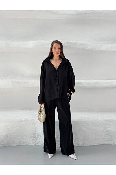 Asena Mila Women's Oversize Shirt Pants Set
