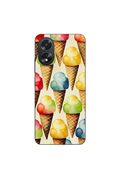 OEM Калъф, съвместим с Oppo A18 4G, силиконов гел TPU модел с десен на сладолед