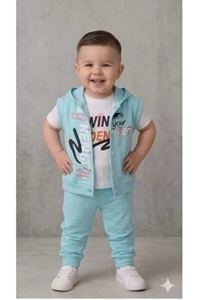 Generic Brand 1/4 Year Old Printed Vest 3-Piece Set
