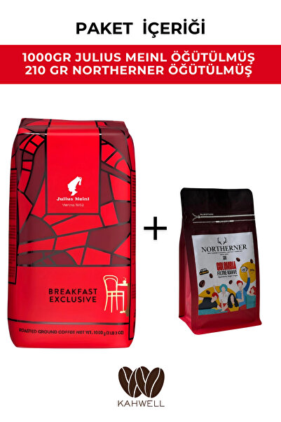 Julius Meinl 1000gr Breakfast Exclusive Çekirdek Kahve + Northerner 210gr Çek...