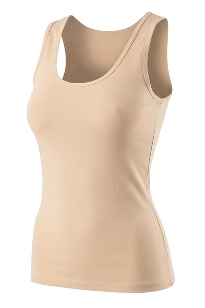 CottonVia 6 Pieces, Ribana Women's Undershirt, Thick Straps, 100% Cotton, Ski...