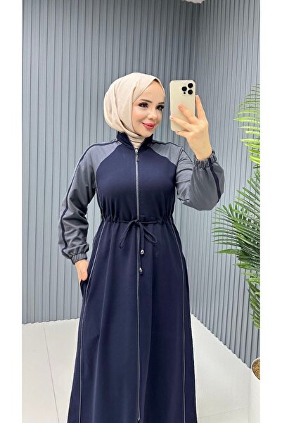 moda4b Women's Sports Dress Two Yarns Zipper Lace-Up Long Casual Design N-054...