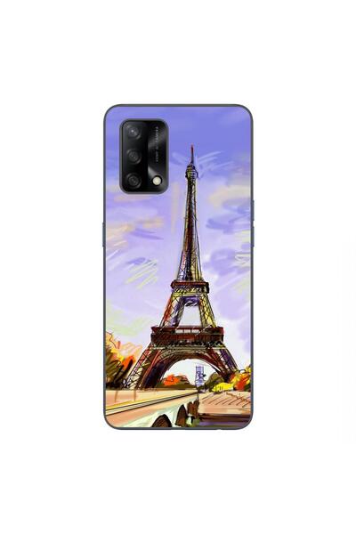 OEM Husa compatibila cu Oppo A74 4G Silicon Gel Tpu Model Desen Turnul Eiffel