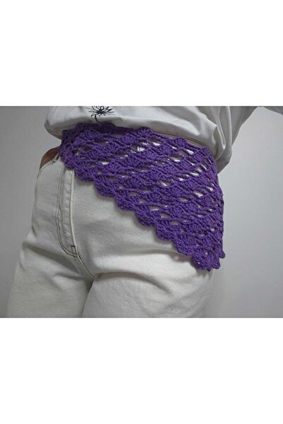 El örgüsü bandana ve pantolon aksesuarı
