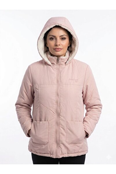 sea gulf Women's Fur Lined Hooded Puffer Jacket