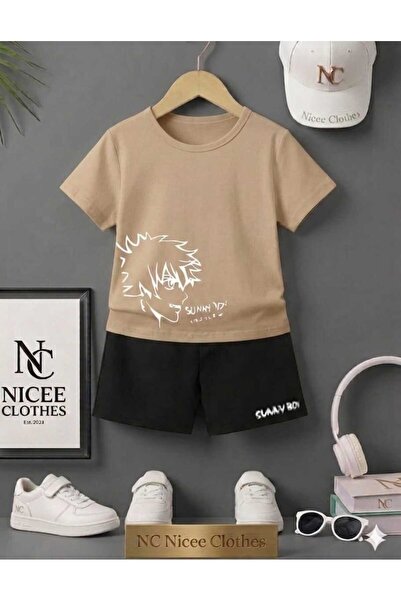 NC Nicee Clothes TRIUNGRĂ ȘI PANTALONI SCURȚI DE VARĂ PENTRU COPII UNISEX (IM...