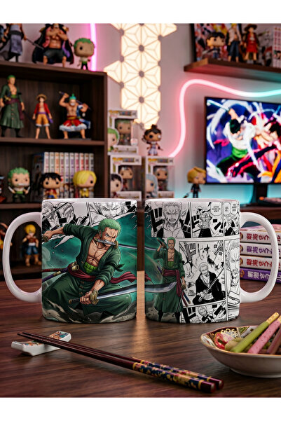 Vulpes One Piece Roronoa Zoro Tasarımlı Kupa Bardak-No 8
