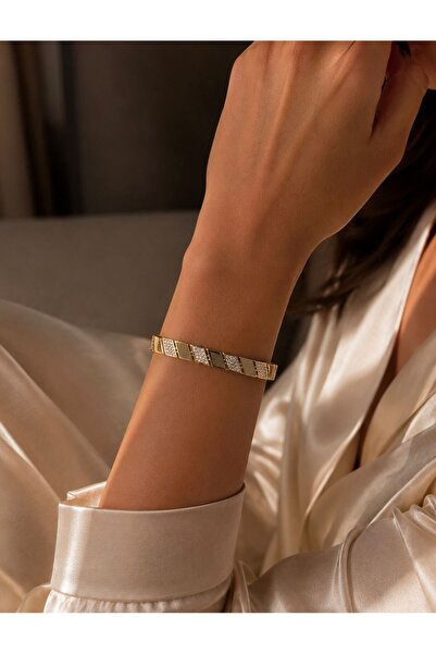 aurajewelery 14K ALTIN RENK PLAKA BİLEKLİK KARARMAZ CM