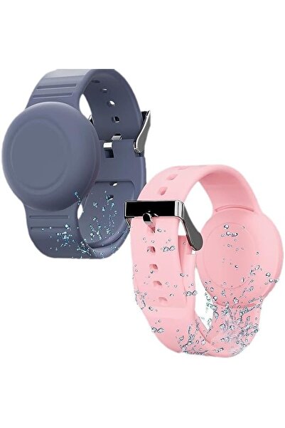 Arabest 2-Pack Waterproof AirTag Wristband,Soft Silicone,Adjustable GPS Track...