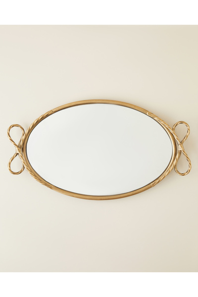 English Home Layna Mdf Dekoratif Tepsi 46 cm Gold