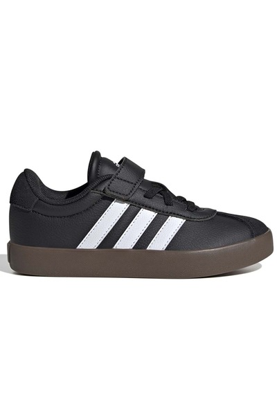 adidas VL Court 3.0 El C Ортопедични детски спортни обувки ЧЕРНО-БЕЛИ