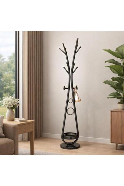 laverahome شماعة ملابس معدنية بقاعدة برف عملي ارتفاع 170 سم - ذهبي