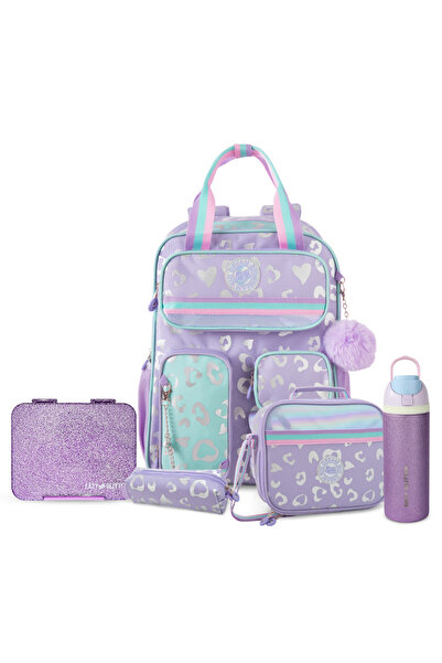 Eazy Kids 17” School Backpack Set w/ Stainless Steel Water Bottle & Convertib...