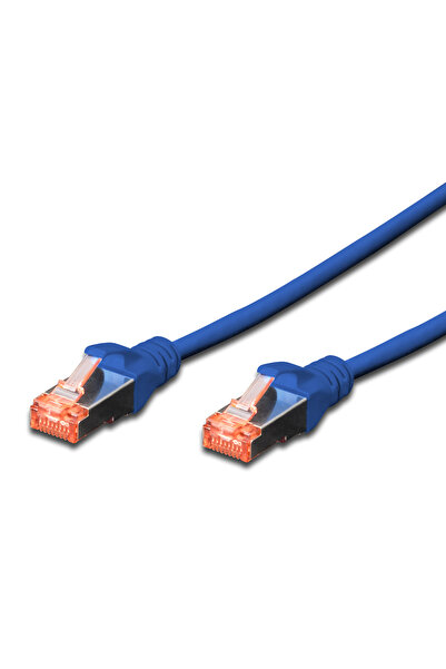 Digitus Cablu patch Cat6 S/FTP 2xRJ45 1.0m albastru, ecranat, în pungă de pla...