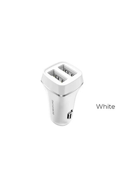 Borofone Încărcător auto 2x USB, alb