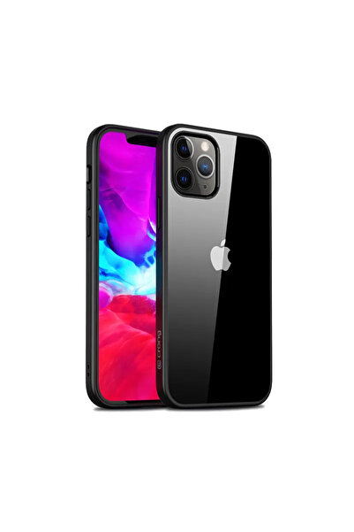 Crong Husă transparentă - Husă iPhone 12 Pro Max (negru)