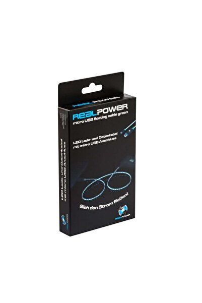 Ultron RealPower Datenkabel LED gr√ºn micro-USB auf USB