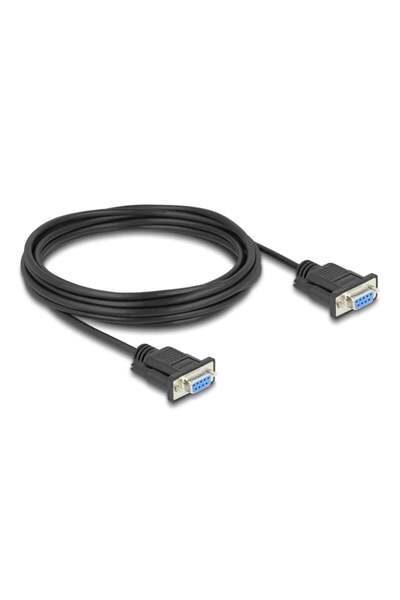 DELOCK Cablu serial D-Sub9 5m Bu/Bu cu carcasă subțire