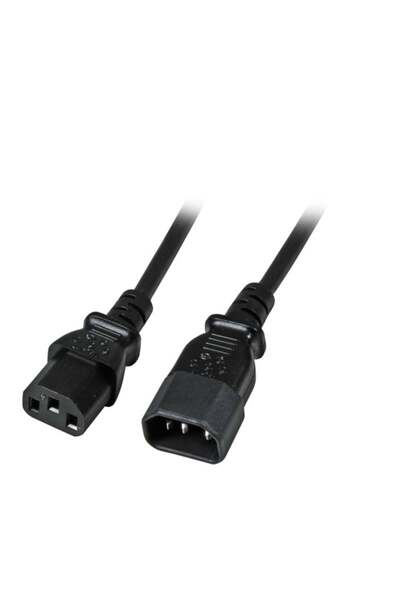 EFB Elektronik EFB Kaltger√§teverl. C14 180¬∞-C13 180¬∞,sw,2.0m,3x0.75mm