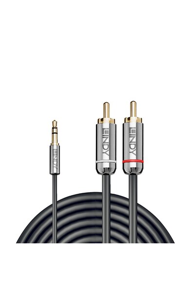 LİNDY Cablu audio de 10m, 3.5mm la Phono, Cromo Line