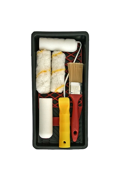 SGTT Set pentru vopsit și tencuit cu tăviță, sită, rolă cu 4 rezerve de 100mm...