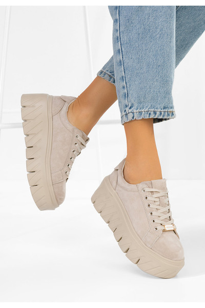 B T Shoes Sneakers dama piele Nabashia bej