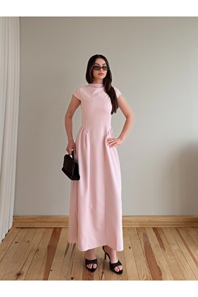 Laluvia Pink Pretty Long Dress - 5092