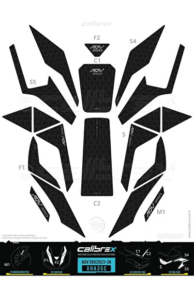 Honda Adv 350 Tank Pad Fuul Set