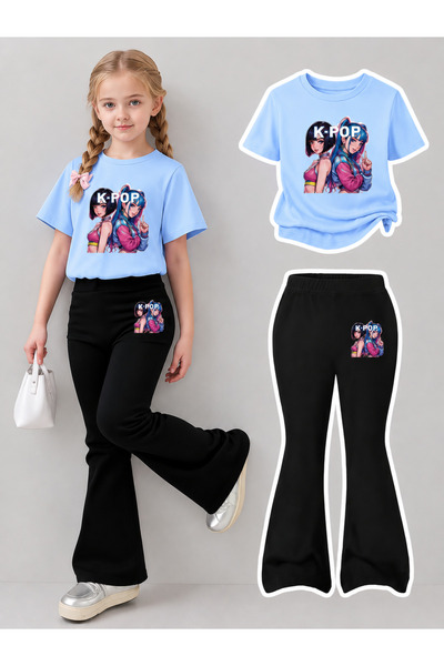 YUNAYT Girl's Spanish Style Leggings and T-Shirt Set