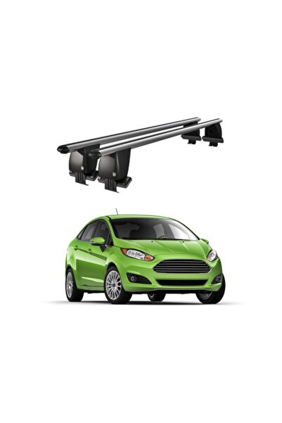 OEM Aluminum car trunk crossbars compatible with smooth roof Ford Fiesta VI 2...