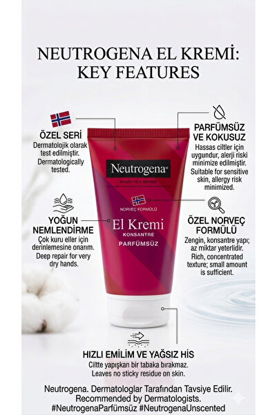 Neutrogena 75 ML Parfümsüz Nemlendirici Bakım Kremi