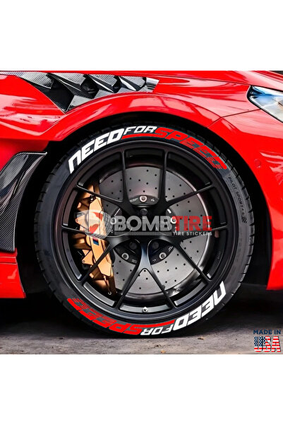 bombtire Needforspeed Motosiklet Ve Otomobil Lastik Yazısı Sticker 2.5 Cm (MA...
