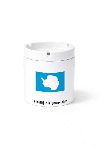 Kirbi Reklam Country Aq Antarctica Antarctica Flag Flag Printed Ashtray Ashtr...