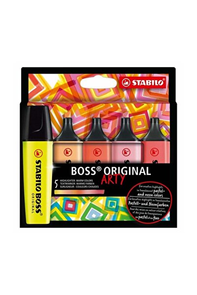 Stabilo Boss Original Arty 5'li Fosforlu Kalem Seti - Sıcak Renkler