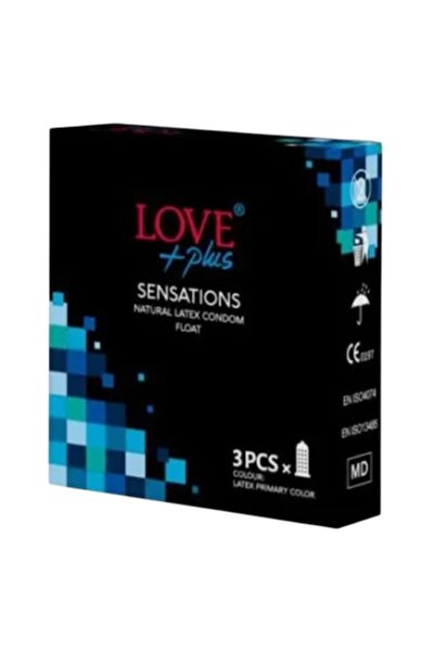 LOVE PLUS Prezervative Sensations, 3 bucăți