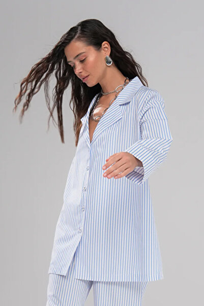 tugfashion Navy Line Voyage Gömlek Mavi